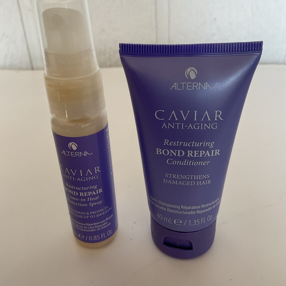 Alterna Caviar Anti Aging Restructuring Bond Repair Masque & Heat Spray NWT